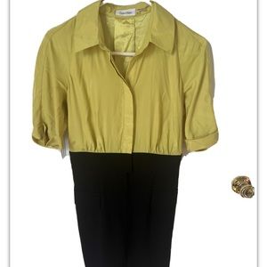 Calvin Klein green and black dress size 6